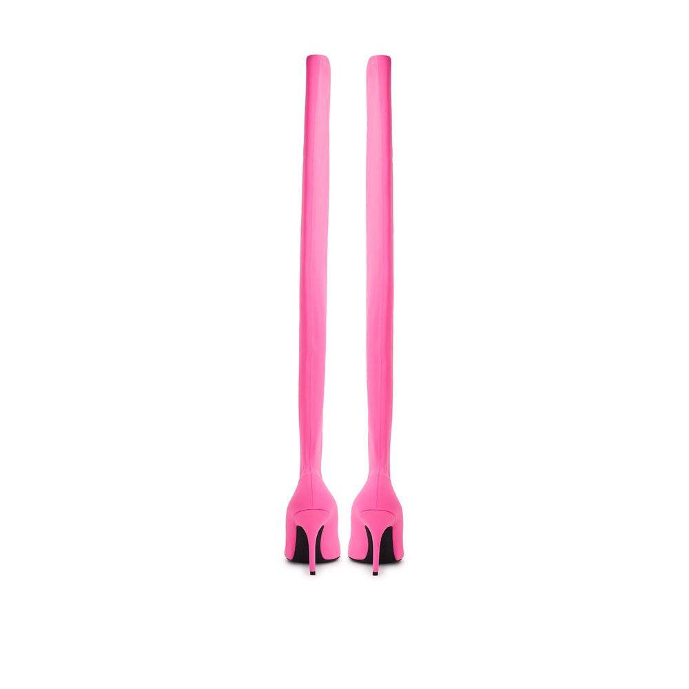 Balenciaga Elegante rosa Polyester-Stiefeletten - Léoré