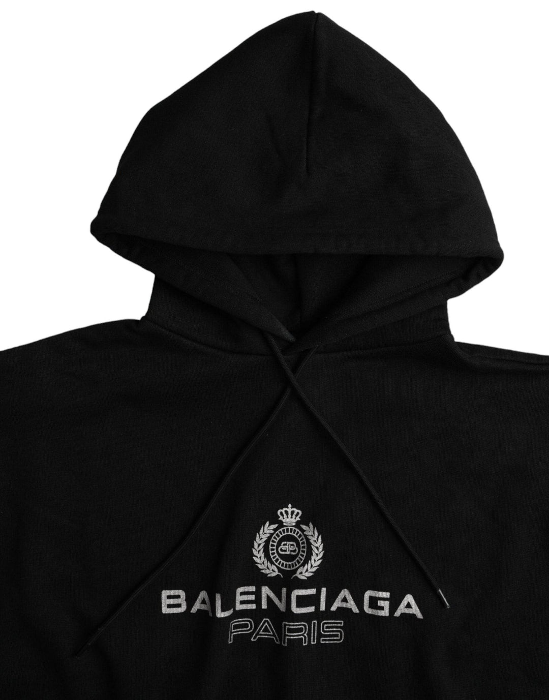 Balenciaga Schwarzes Baumwoll-Logo-Pullover-Sweatshirt mit Kapuze - Léoré