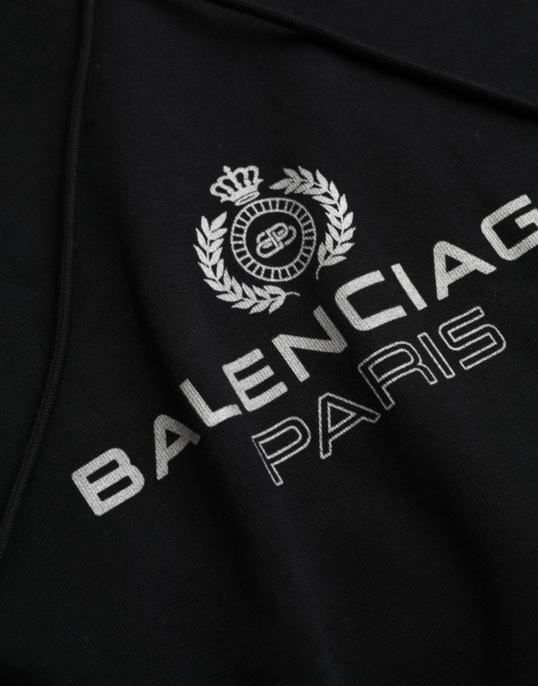 Balenciaga Schwarzes Baumwoll-Logo-Pullover-Sweatshirt mit Kapuze - Léoré