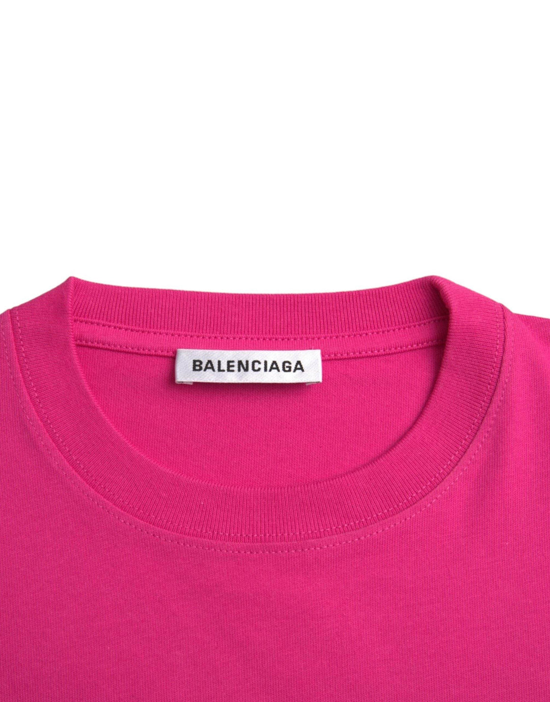 Balenciaga Rosa Baumwolle Rundhalsausschnitt Kurzarm-T-Shirt - Léoré