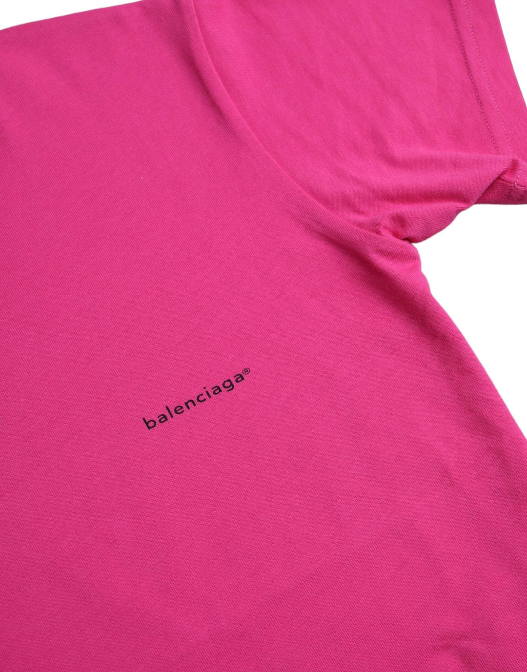 Balenciaga Rosa Baumwolle Rundhalsausschnitt Kurzarm-T-Shirt - Léoré