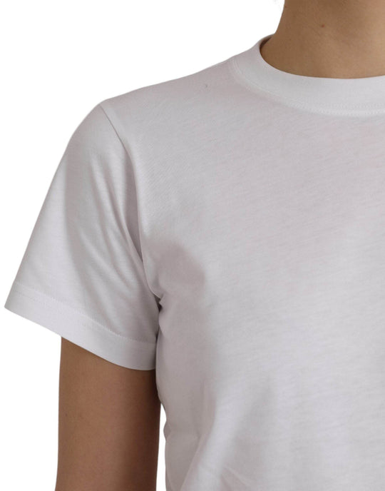 Balenciaga Weißes Baumwoll-T-Shirt mit Rundhalsausschnitt und kurzen Ärmeln - Léoré