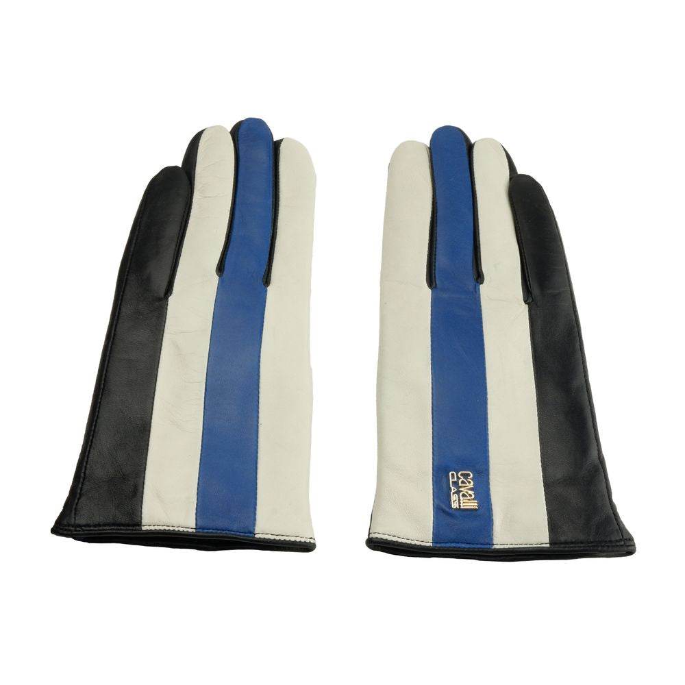 Cavalli Class Blauer Lammfell Damenhandschuh - Léoré