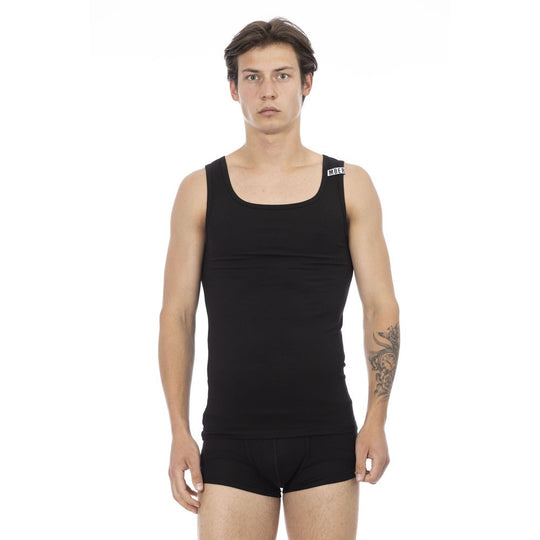Bikkembergs Schwarzes Baumwoll-Tank-Top für Männer