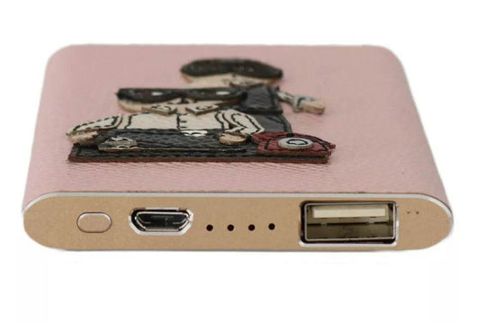 Dolce & Gabbana Schicke rosa Leder-Powerbank - Léoré