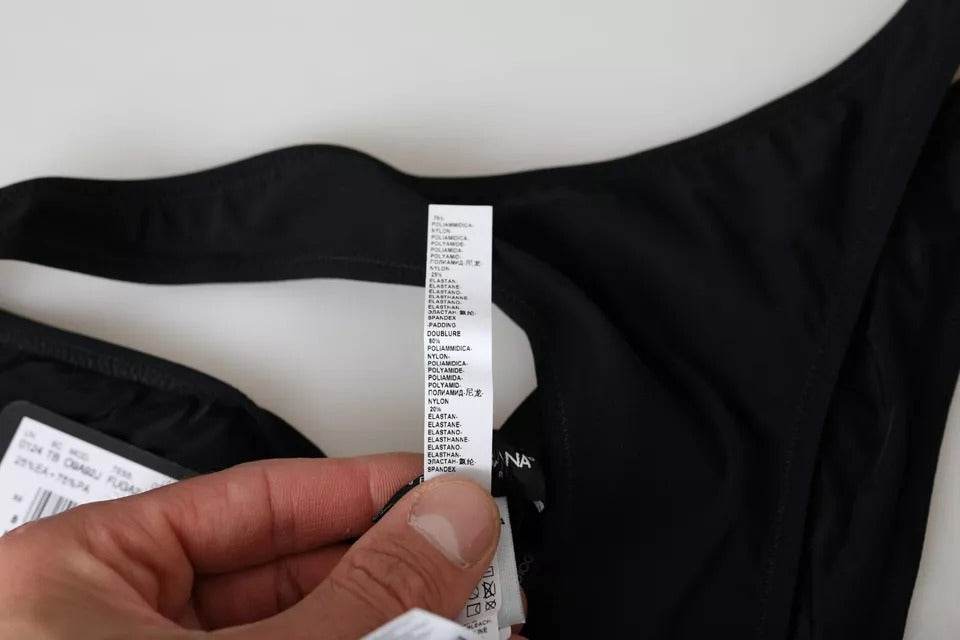 Dolce & Gabbana Schwarze Nylon Bademode Beachwear Bottom Bikini - Léoré