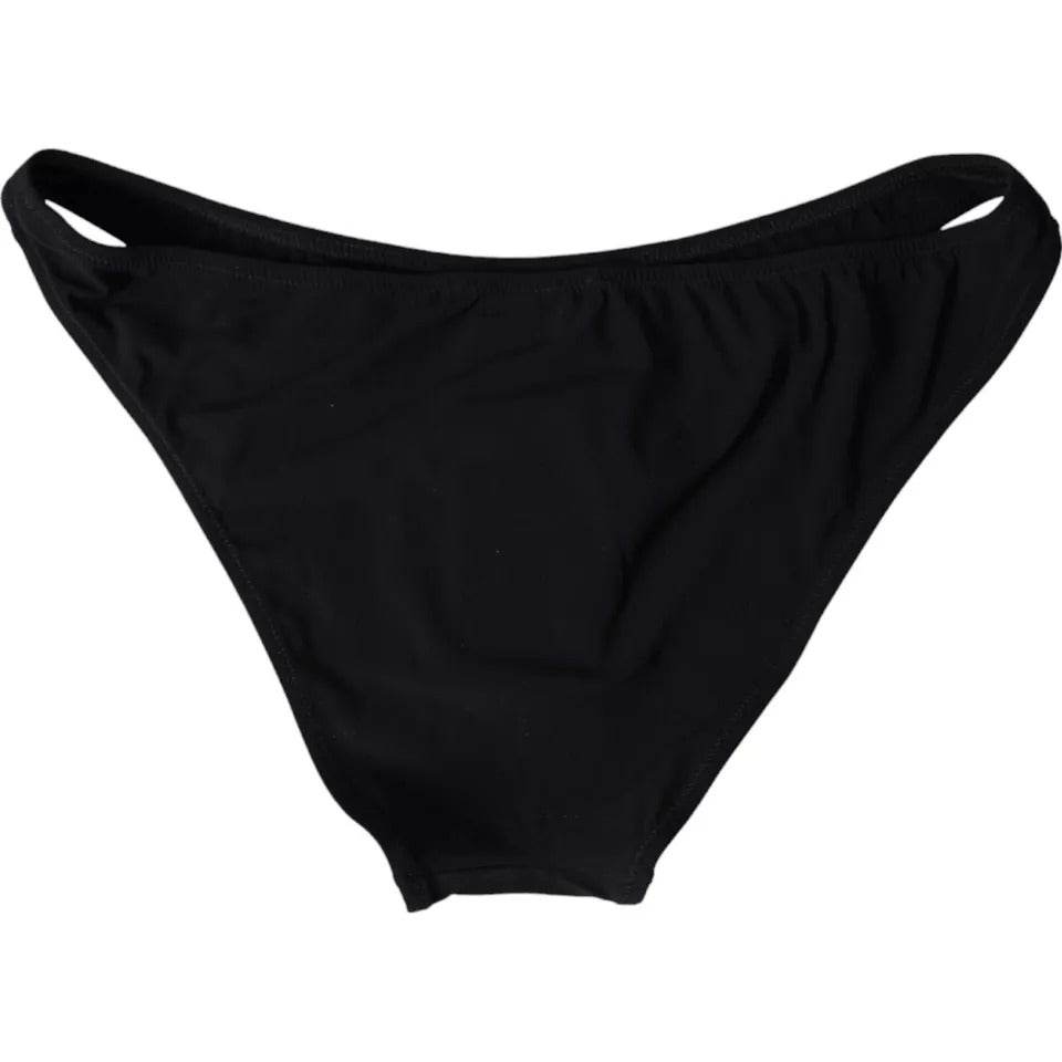 Dolce & Gabbana Schwarze Nylon Bademode Beachwear Bottom Bikini - Léoré