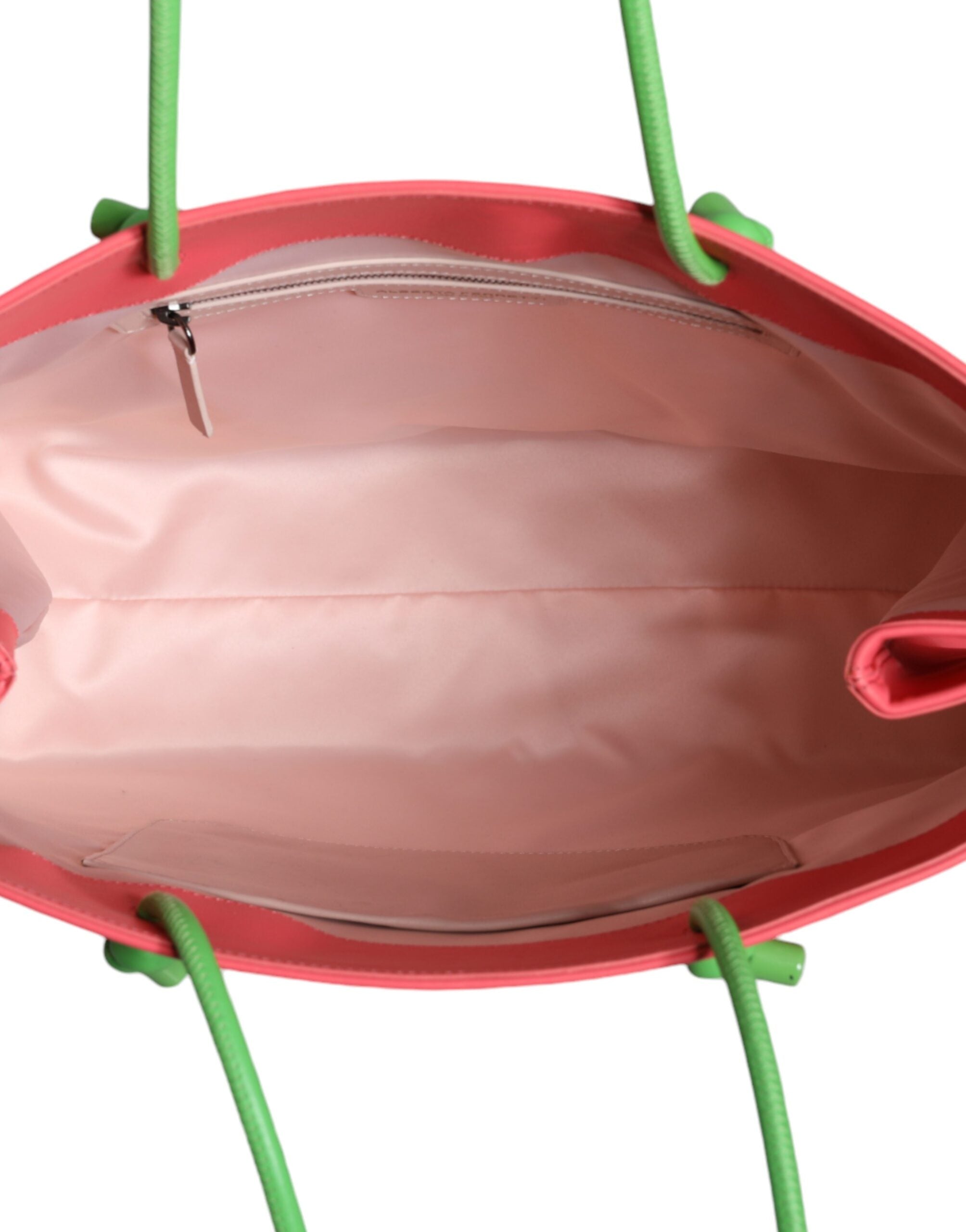 Alberta Ferretti Rosa Leder Weekend Wednesday Einkaufstasche