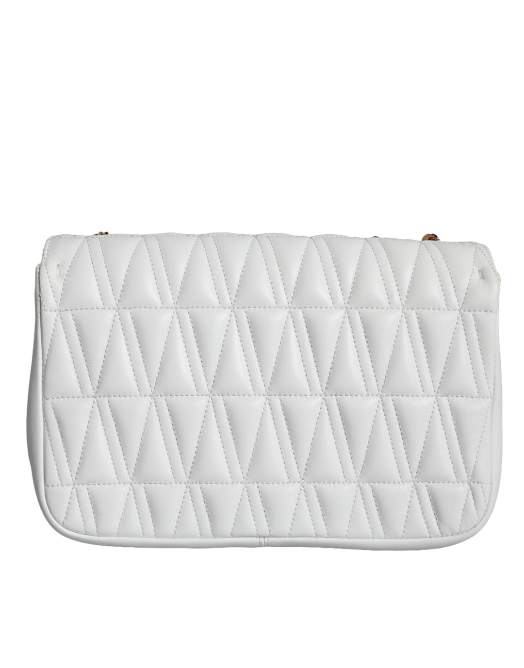 Versace Weiße Mini-Nappaleder-Crossbody-Umhängetasche