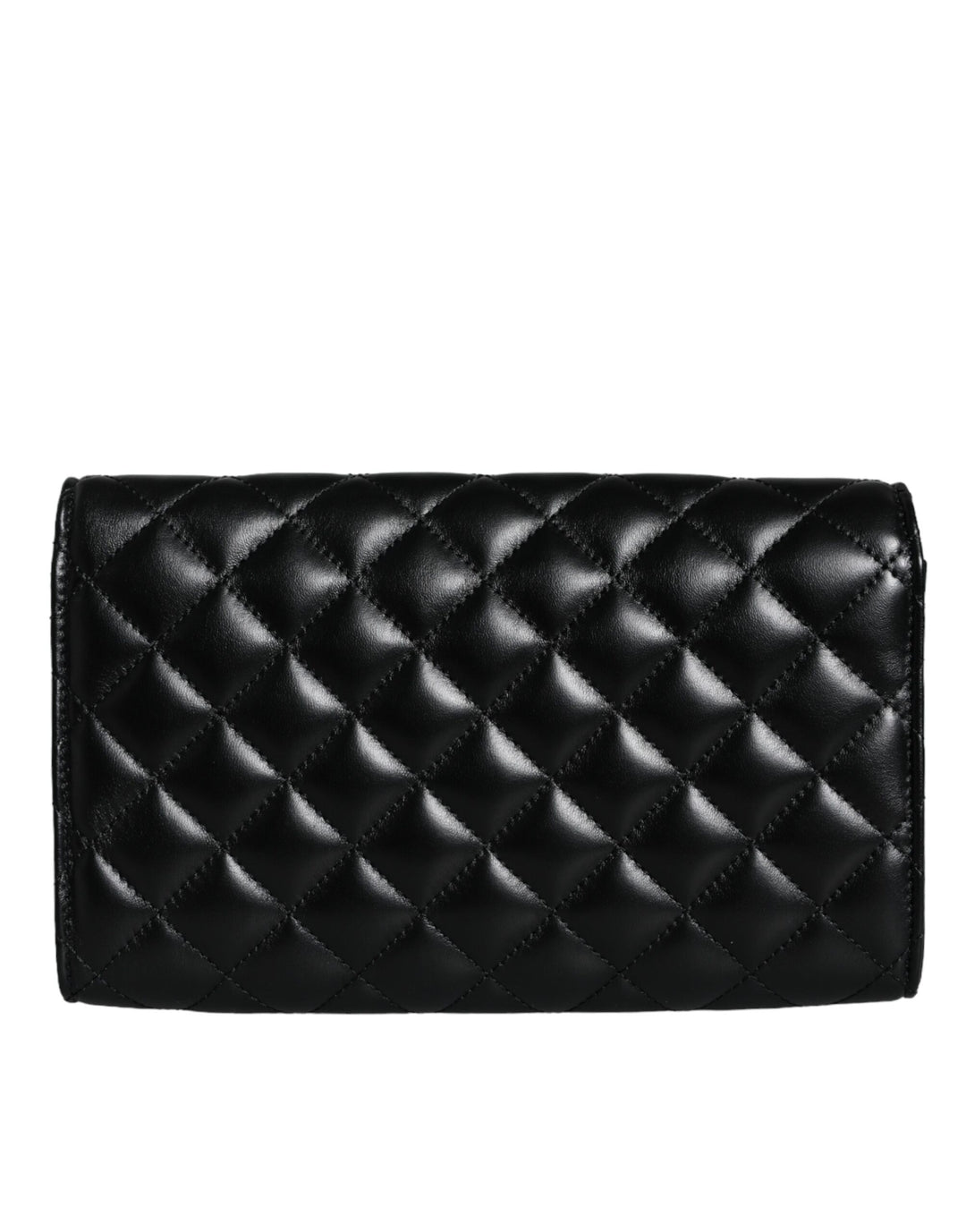 Versace Schwarze gesteppte Nappaleder Crossbody Umhängetasche