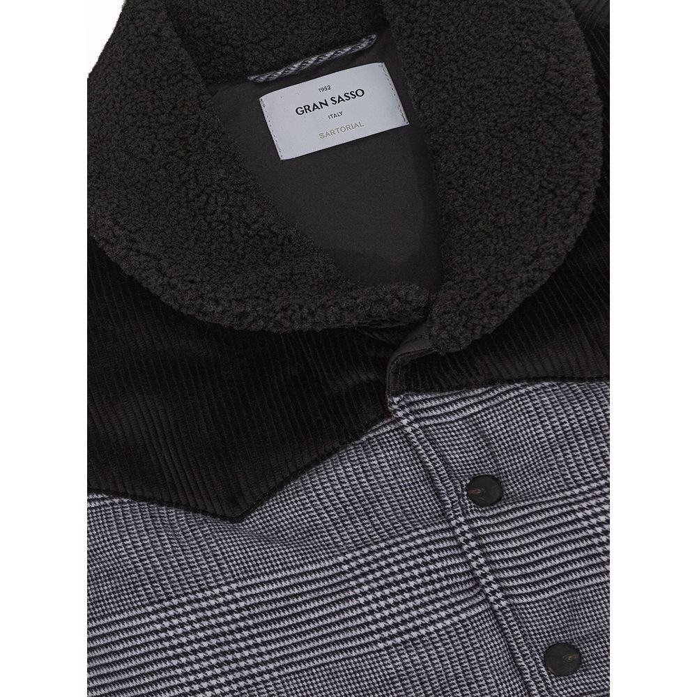 Gran Sasso Graue Baumwoll-Schlüpferlose Jacke