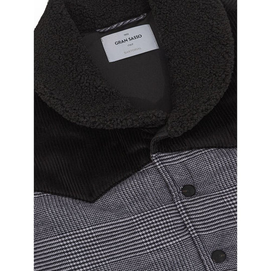 Gran Sasso Graue Baumwoll-Schlüpferlose Jacke