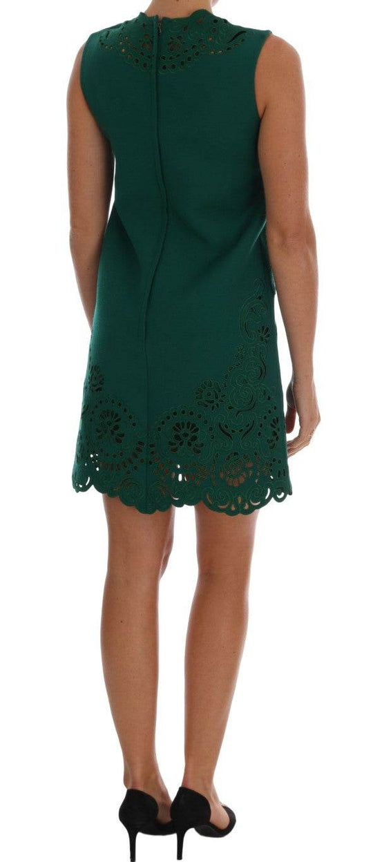 Dolce & Gabbana Elegantes grünes Etuikleid in A-Linie - Léoré