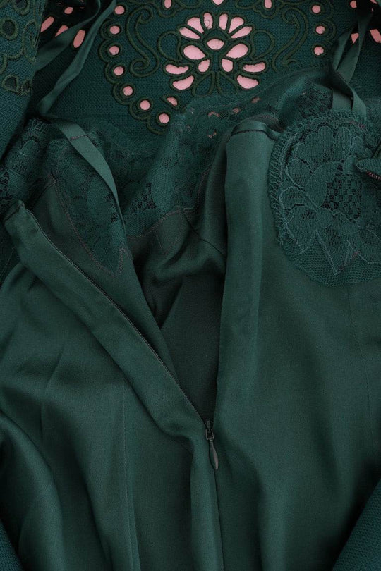 Dolce & Gabbana Elegantes grünes Etuikleid in A-Linie - Léoré