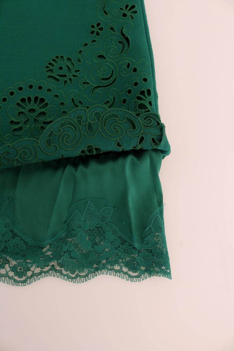 Dolce & Gabbana Elegantes grünes Etuikleid in A-Linie - Léoré