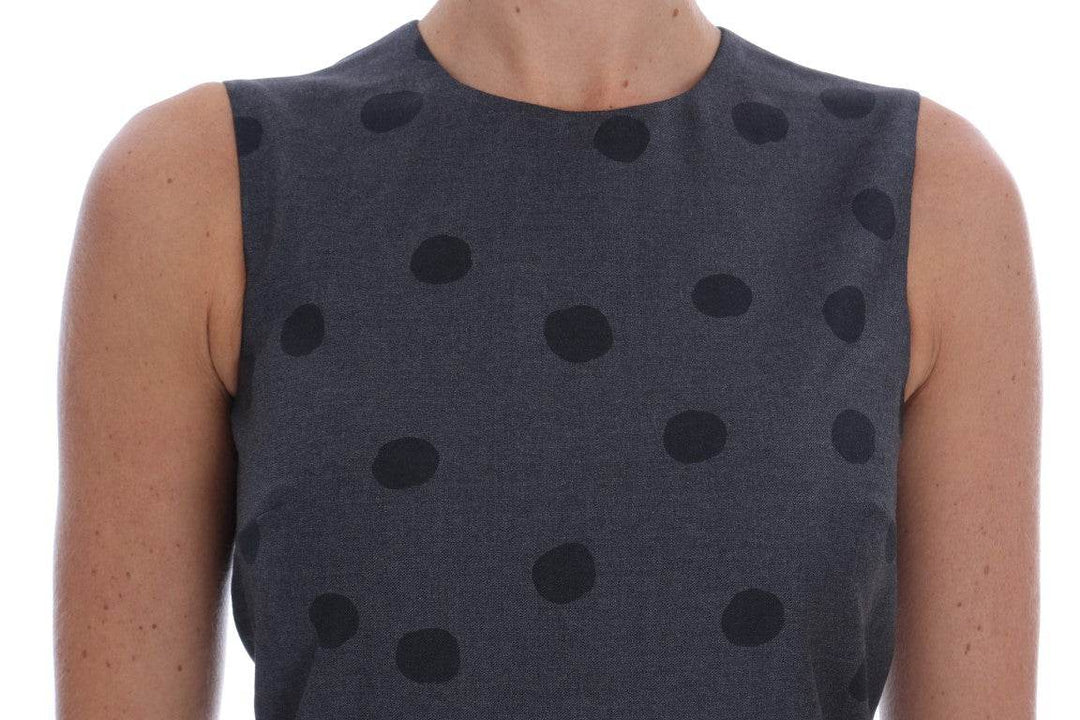 Dolce & Gabbana Schickes ärmelloses Kleid aus gepunkteter Wolle - Léoré