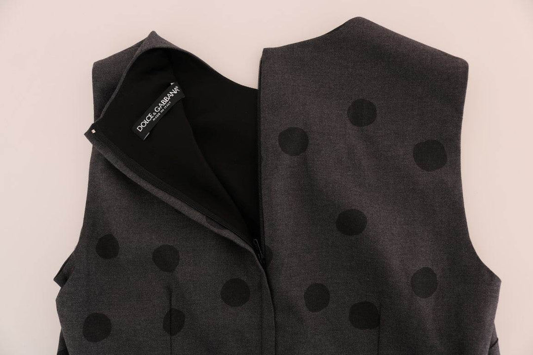 Dolce & Gabbana Schickes ärmelloses Kleid aus gepunkteter Wolle - Léoré