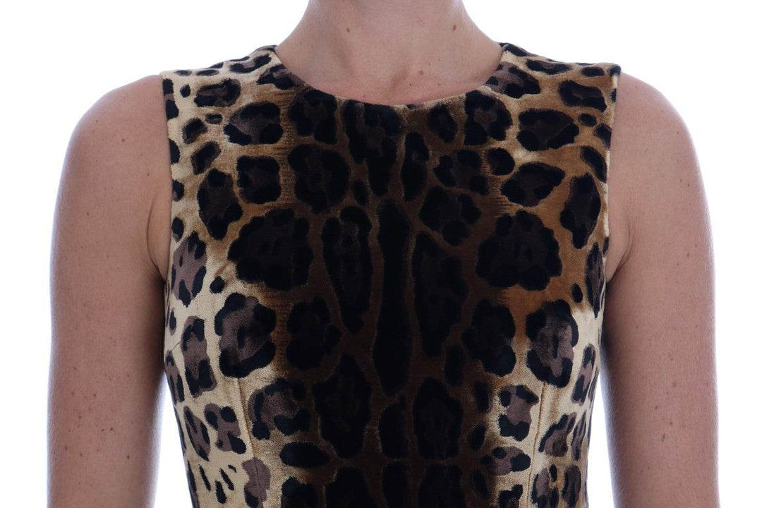 Dolce & Gabbana Ärmelloses Leopard-Mini-Etuikleid - Léoré