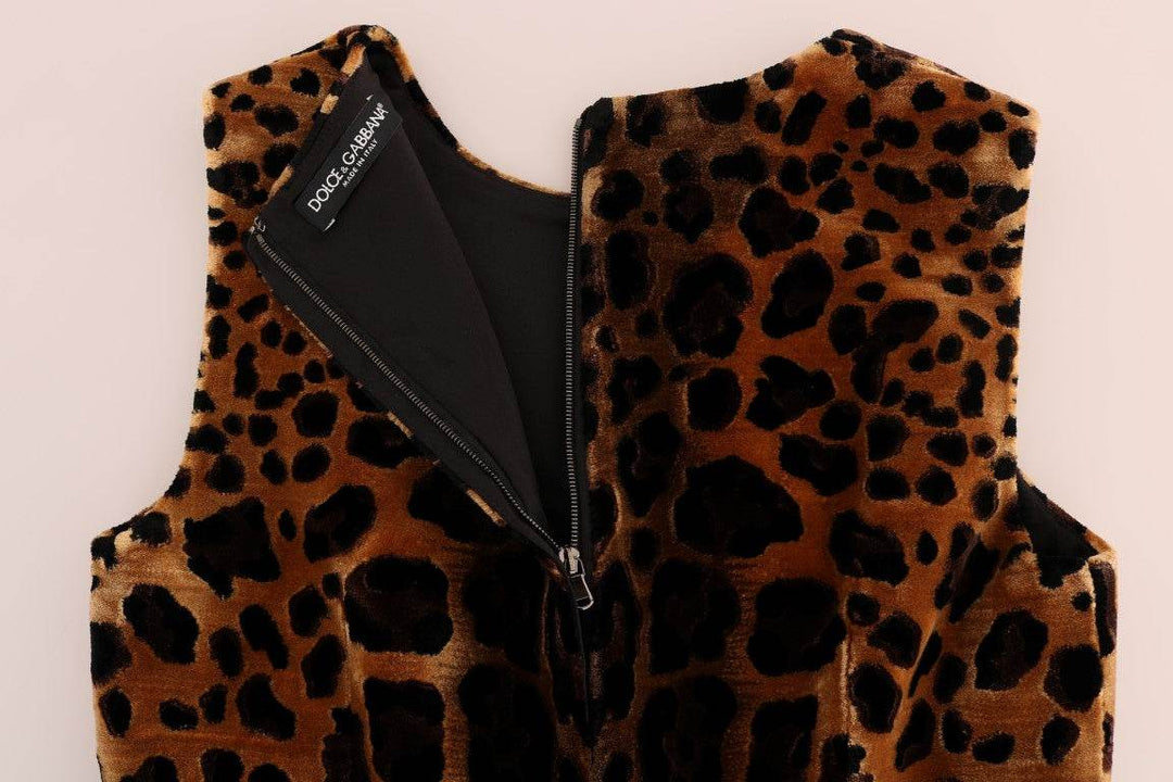 Dolce & Gabbana Ärmelloses Leopard-Mini-Etuikleid - Léoré