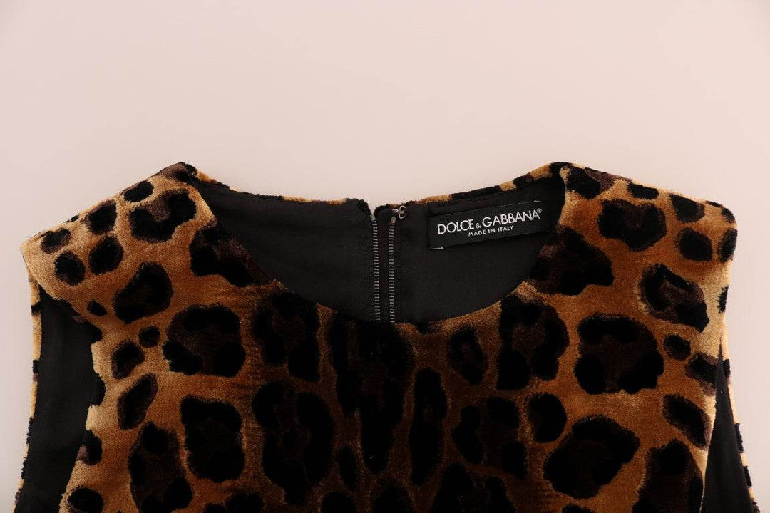 Dolce & Gabbana Ärmelloses Leopard-Mini-Etuikleid - Léoré