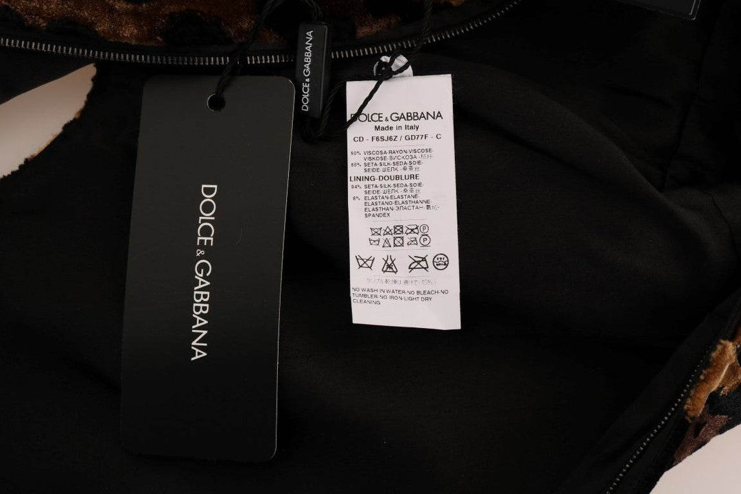Dolce & Gabbana Ärmelloses Leopard-Mini-Etuikleid - Léoré