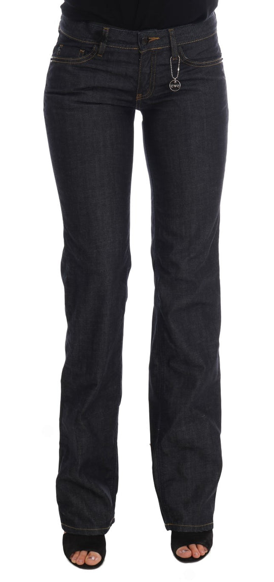Costume National Dunkelblaue Baumwolljeans mit klassischer Passform