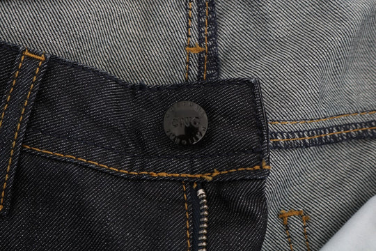 Costume National Dunkelblaue Baumwolljeans mit klassischer Passform
