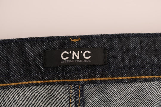 Costume National Dunkelblaue Baumwolljeans mit klassischer Passform