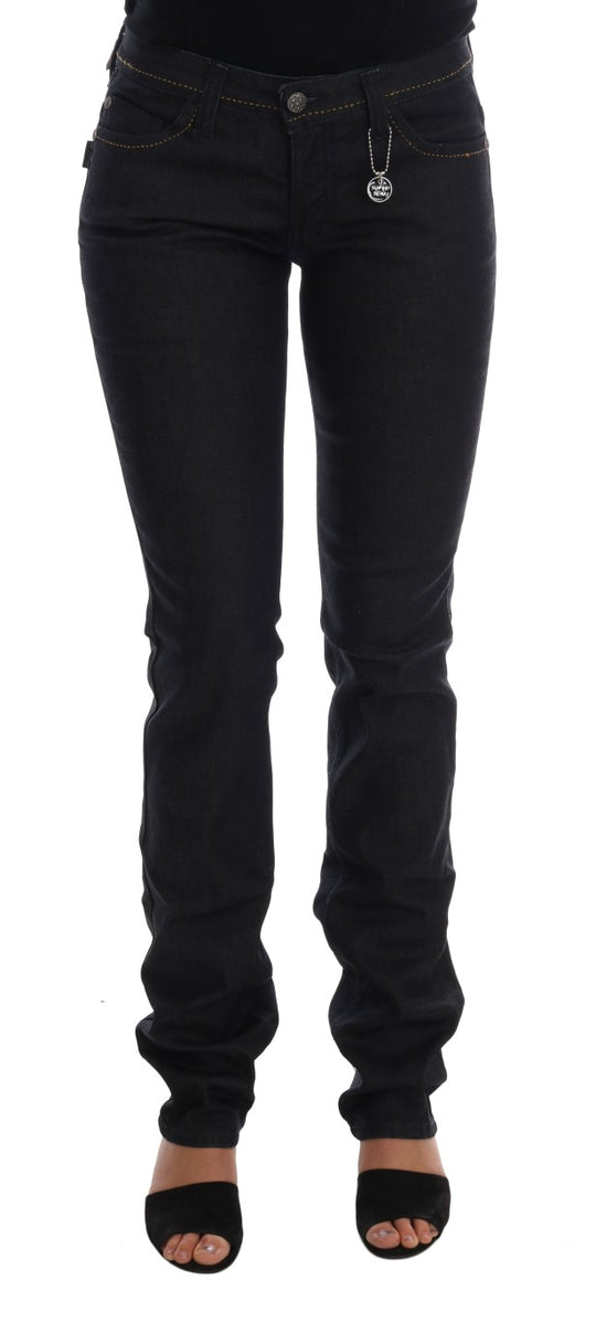 Costume National Blaue Cotton Stretch Slim Fit Jeans