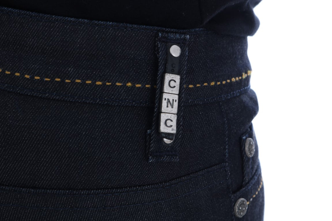 Costume National Blaue Cotton Stretch Slim Fit Jeans