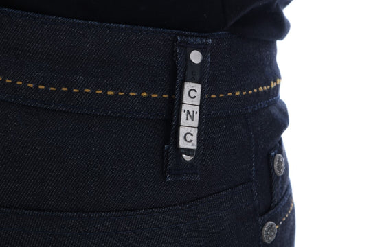 Costume National Blaue Cotton Stretch Slim Fit Jeans
