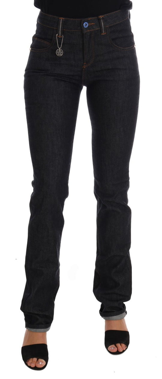Costume National Blaue Cotton Stretch Slim Fit Jeans