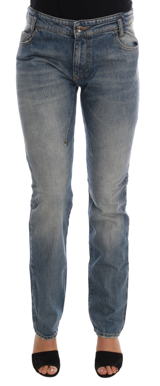 Costume National Blaue Baumwoll-Stretch-Denim-Jeans