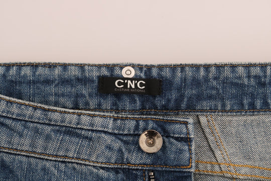 Costume National Blaue Baumwoll-Stretch-Denim-Jeans