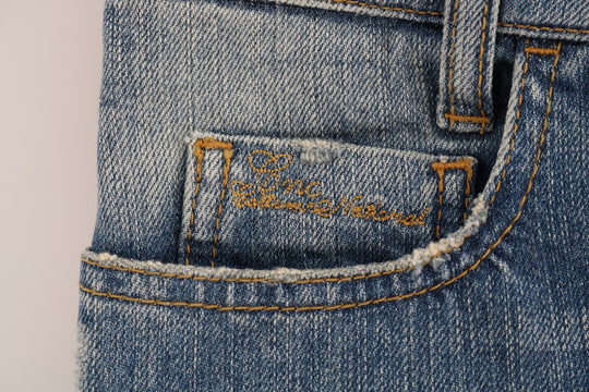 Costume National Blaue Baumwoll-Stretch-Denim-Jeans