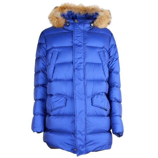 Add Blaue Nylon Herren Jacke