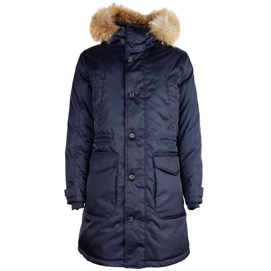 Add Blaue Nylon Herren Jacke