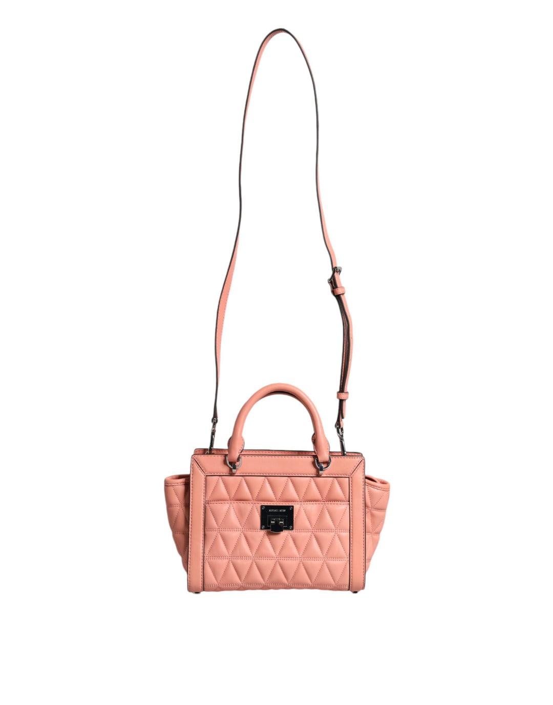 Michael Kors Pfirsich Gestepptes Leder Logo Crossbody VIVIANNE Messenger Bag