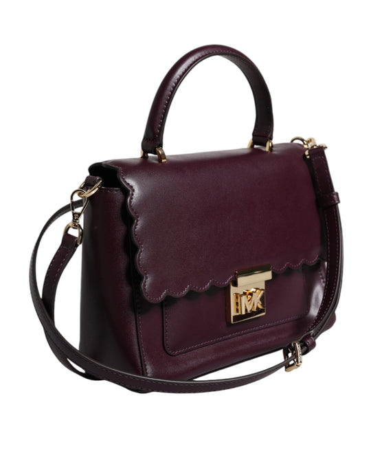 Michael Kors Lila Leder Logo Plaque Crossbody MINDY Satchel Tasche