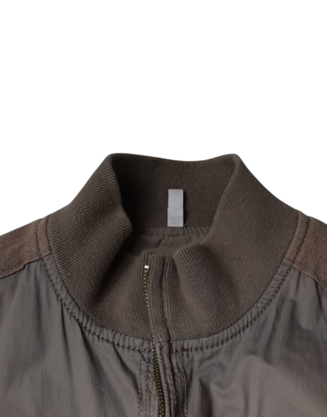 Armani Jeans Braune Bomberjacke mit Logo und Reißverschluss aus Baumwolle