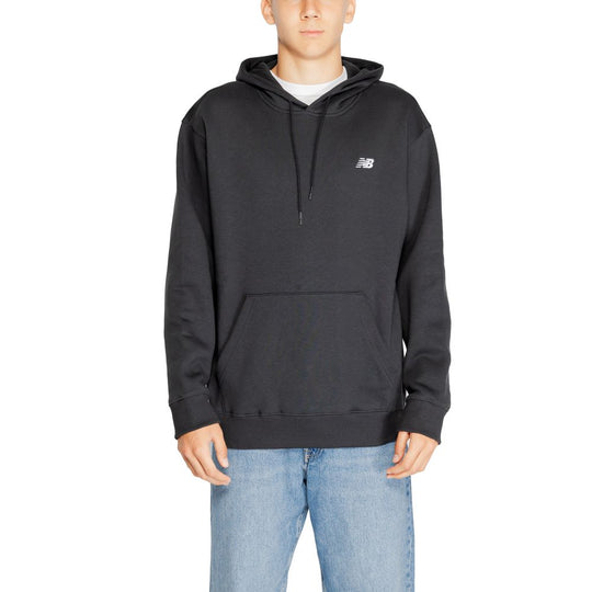 New Balance Schwarzer Baumwoll-Kapuzenpulli