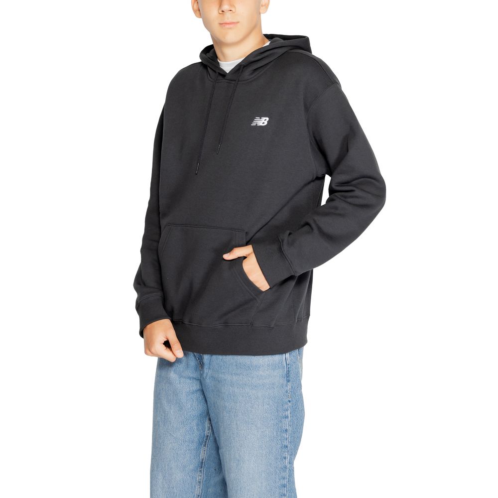 New Balance Schwarzer Baumwoll-Kapuzenpulli