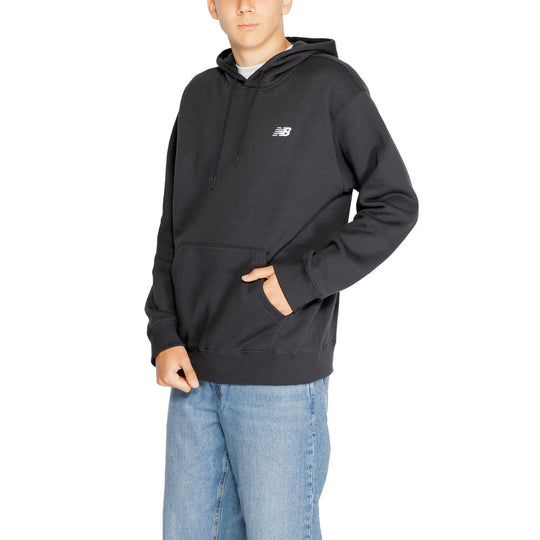 New Balance Schwarzer Baumwoll-Kapuzenpulli