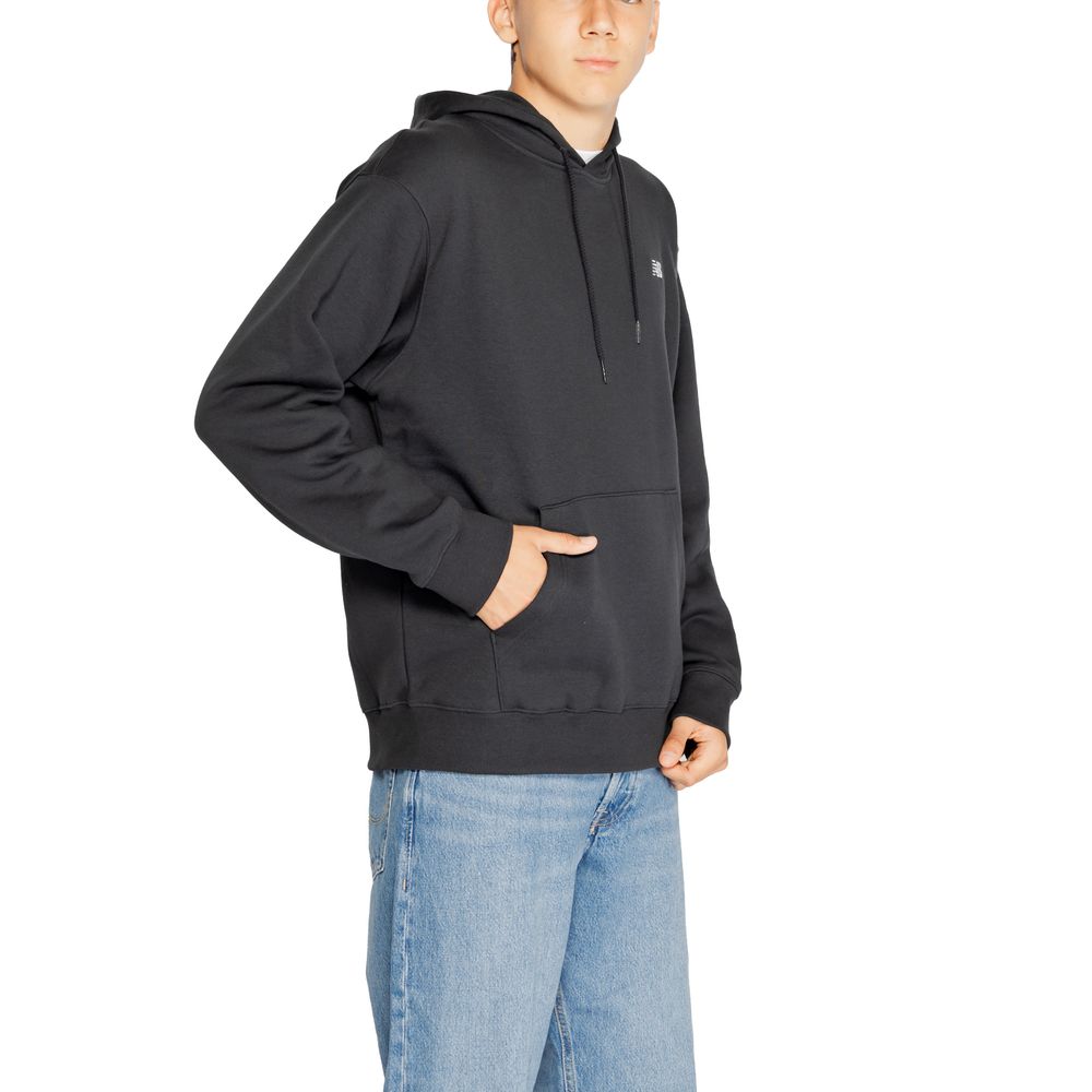 New Balance Schwarzer Baumwoll-Kapuzenpulli
