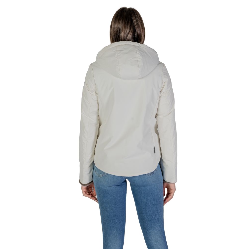 Suns Cream Polyester Jackets &amp; Coats