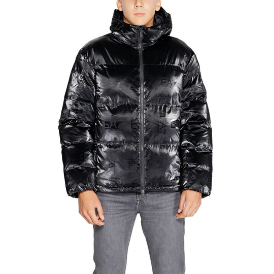 EA7 Emporio Armani Schwarze Polyesterjacken &amp