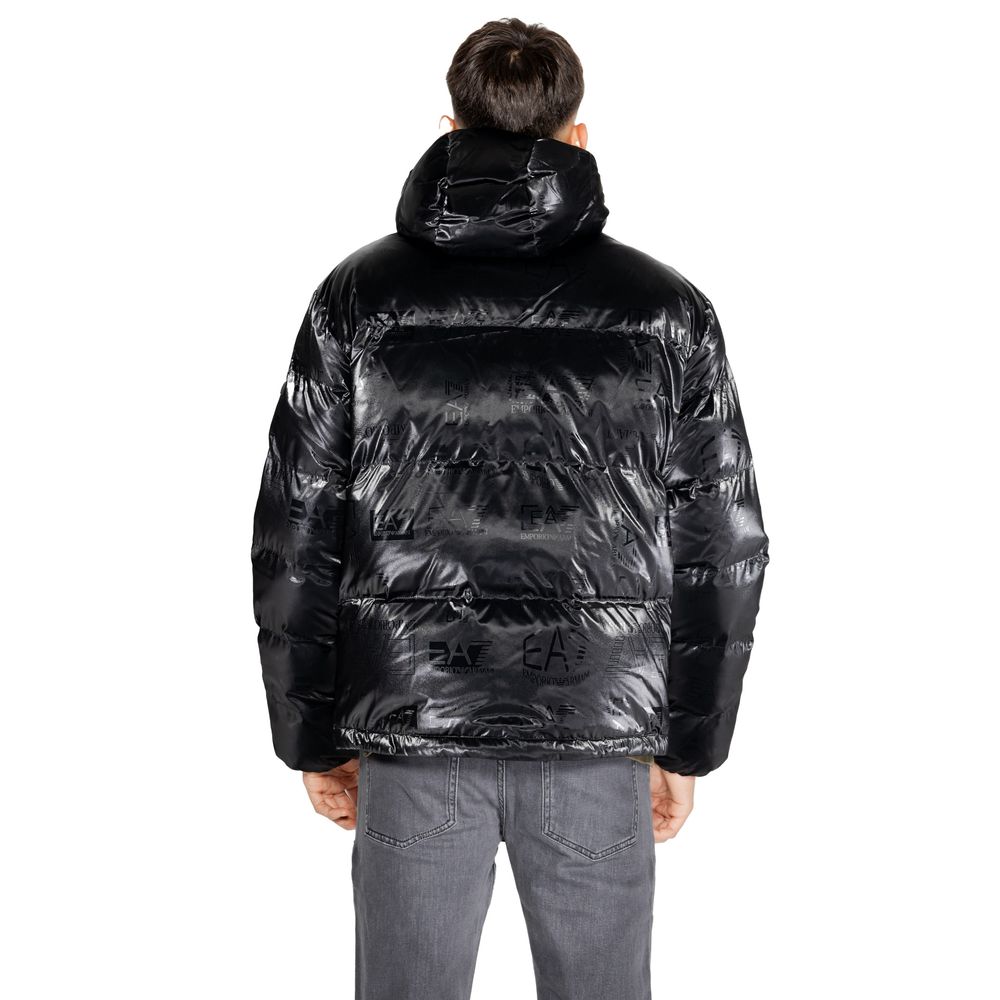 EA7 Emporio Armani Schwarze Polyesterjacken &amp