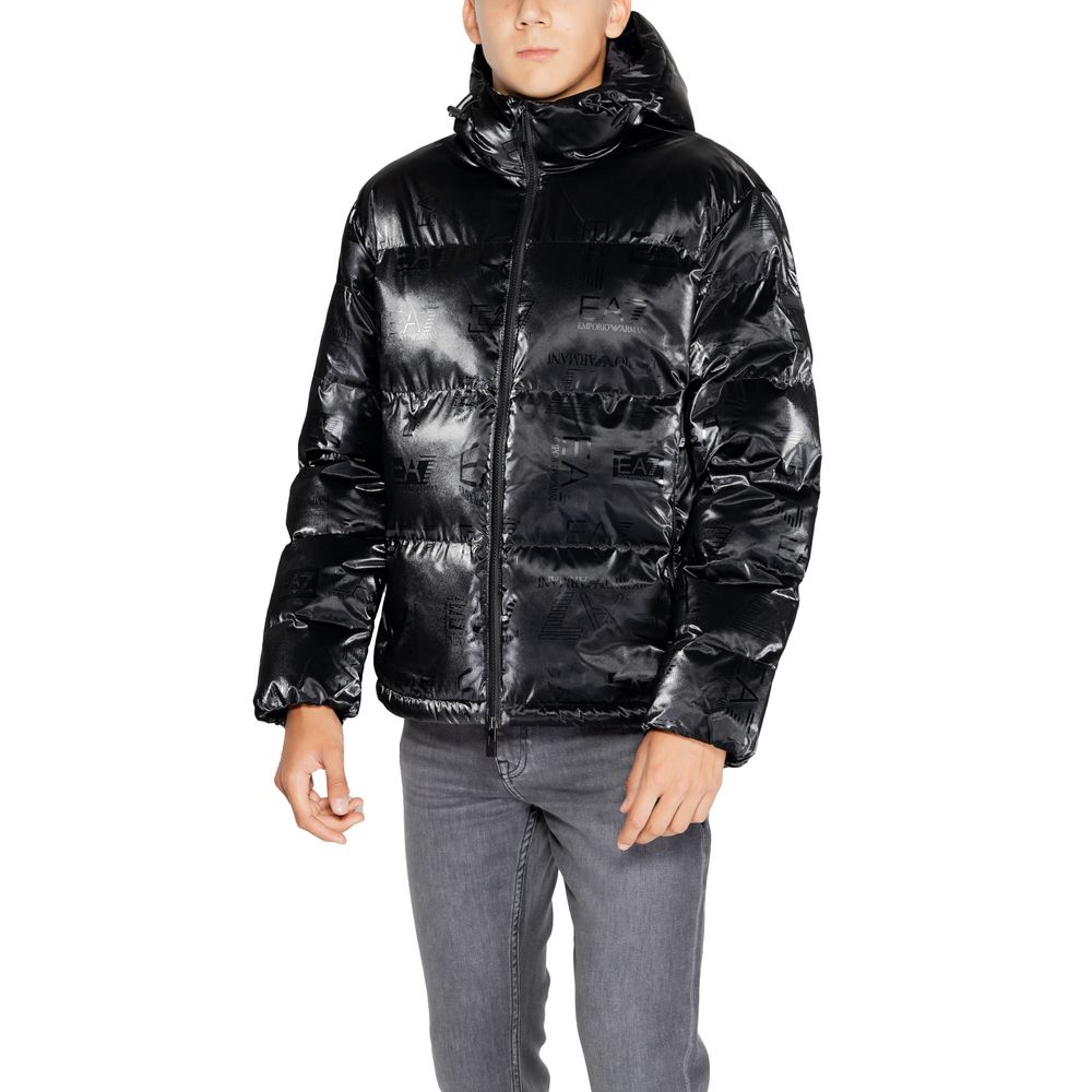 EA7 Emporio Armani Schwarze Polyesterjacken &amp