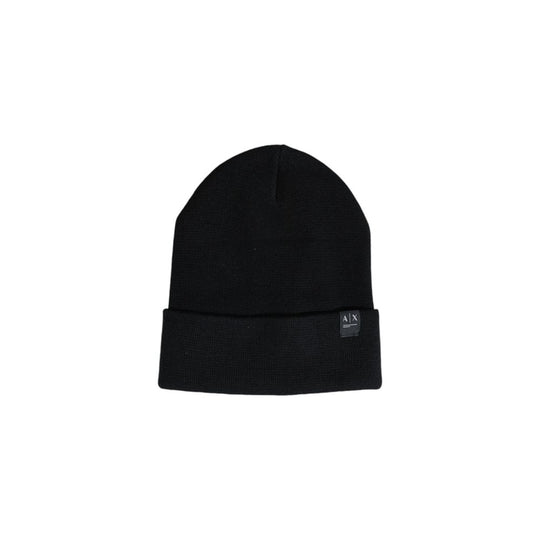 Armani Exchange Black Polyester Hats &amp; Caps