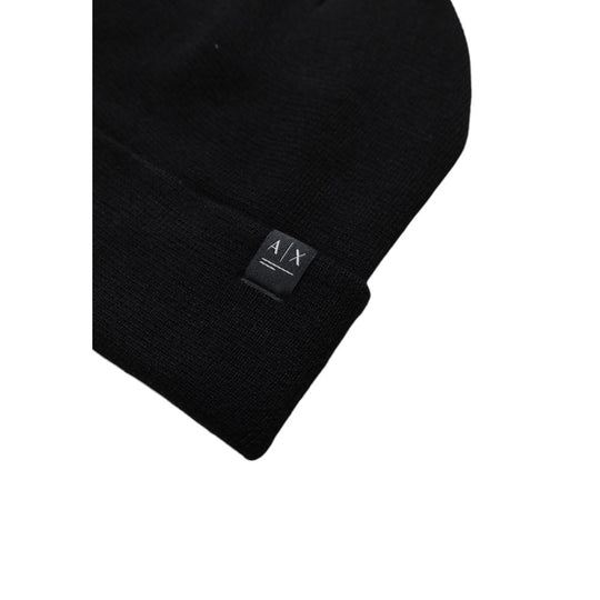 Armani Exchange Black Polyester Hats &amp; Caps